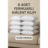 ÇIQRIK HOME 6 Adet Fermuarlı Kırlent Iç Yastık Kılıf Seti Astarı(RENK:BEYAZ)