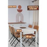 ÇIQRIK HOME Natural Vintage Organik Keten Runner Ranır 40x160 Cm- Extra Büyük