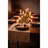 ÇIQRIK HOME Natural Vintage Organik Keten Runner Ranır 40x200 Cm-battal Extra Büyük