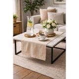 ÇIQRIK HOME Natural Vintage Organik Keten Runner Ranır 40x80 Cm