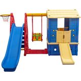 Çırak Oyun Evi Büyük Set - Büyük Oyun Parkı - Kaydırak - Salıncak - Çocuk Parkı - Oyun Alanı - Mavi