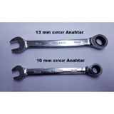 CIRCIR ANAHTAR 10 mm 13 mm CIRCIR KOMBİNE ANAHTAR 2 Sİ 1 ARADA