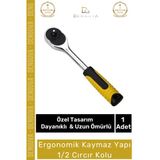 #Cırcırkolu Sanayi Profesyonel Çelik Mekanik Lokma Anahtarı Ergonomik Kaymaz Yapı 1/2 Cırcır Kolu