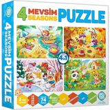 Circle Toys 4 Mevsim Puzzle 72 Parça 4 Farklı Zorluk Seviyesi ile Eğlenceli Öğrenme Deneyimi