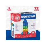 Circle Toys Magnetic Tiles Manyetik Yapı Blokları 72 Parça 3D Steam Eğitici Çocuk Oyuncağı ve Inşa Seti