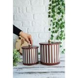 Circus Desenli Metal Saklama Kabı 2'li Set 2.1 Litre 4.1 Litre ERB48T8