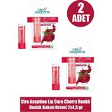 Cire Aseptine Lip Care Cherry Renkli Dudak Bakım Kremi 4,5 gr 2 Adet - Kırmızı