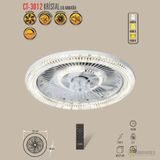 Cirenses CT-3012 Kristal LED Armatür Tavan Vantilatörü 3 Renk