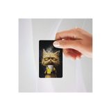 Çirkin Sarı Kedi Temalı Kredi/banka Kartı Kaplama Sticker tekli