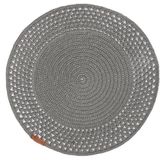 Çırpan Ev Makrome Siyah Tekli Yuvarlak Amerikan Servis 36 cm - 36 x 36 cm