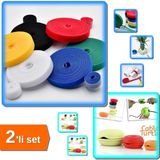Cırt Cırt 5m Kablo Düzenleyici + 3 Boy Kablo Toparlayıcı Set Pratik Kablo Düzenleme - R2LM8F