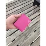 Cırt Cırtlı Fermuarlı Anahtarlıklı Bozuk Para Bölmeli Unisex Cüzdan / Yatay Spor Cüzdan - Pembe