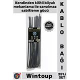 #Cırt Dayanıklı Metal 4.6 X 250 Mm Sağlam Endüstriyel Paslanmaz Çelik Kablo Bağı 25'Li Cırt Kelepçe