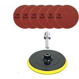 Cırt Zımpara Seti + Matkap Disk Aparatı 180 mm 8 Parça Set - 180MM