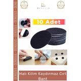 #Cırtbant Halı Kaydırmaz Ped Yıkanabilir Tekrar Kullanılabilir Güçlü Sabitleyici 5 Cm 10 Adet Cırt Bant