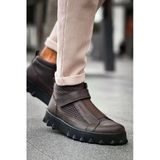 Cırtlı Erkek Sneaker Bot Kahve
