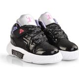 Cırtlı Unisex Çocuk Spor Ayakkabı Sneakers(26-30 Numaralar Işıklı) - Siyah Rugan