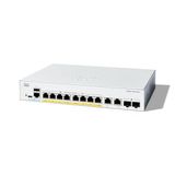 Cisco Catalyst 1200-8P-E 2G Akıllı Anahtar, 8 Bağlantı Noktalı Ge, Poe, Ext. Ps, 2 X 1-Ge Kombinasyonu, Sınırlı Ömür Boyu Koruma (C1200-8P-E-2G)