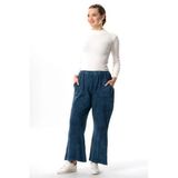 Çisel Çift Cepli Sonbahar Ve Kışlık Beli Lastikli Triko Pantolon İndigo İndg