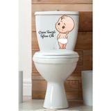 Çişini Temizle Sifonu Çek Temalı Klozet Sticker Banyo Sticker