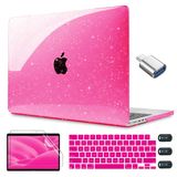 CISSOOK Parlak Parlak Gül Pembe Kılıf MacBook Pro 14 inç Kılıf M4 M3 M2 M1 Chip 2024 2023 2022 2021 Yayın Modeli A3112 A3185 A3401 / A2918 A2992 / A2779 / A24422 M1 Pro/Dokunmatik ID ile Max Chip