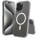 Cisteen Apple İphone 15 Pro Uyumlu Magsafe Şarj Özellikli Şeffaf Sert Pc Sararmaz Telefon Kılıfı