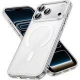 Cisteen Apple İphone 17 Pro Max Uyumlu Magsafe Şarj Özellikli Şeffaf Sert Pc Sararmaz Telefon Kılıfı