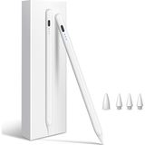 Cisteen iPad Için Kalem (2022-2018), LED Göstergeli, Eğim Sensörü Avuç Içi Reddetme Kalemi Apple iPad 10/9/8/7/6. Nesil, iPad Air 5./4./3. Nesil, iPad Pro 11 ve 12.9", ipad Mini 6/5 - 00-Siyah - Beyaz