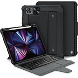 Cisteen Nillkin Klavyeli iPad Kılıfı,9./8./7.nesil 10,2 Inç Trackpad Konnektör 2019/2020/2021KABLOSUZ Qwerty