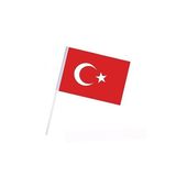 Citali Bayrak Kagit 21X29 Cm 10 Adet Ay Yildizli Turk Bayragi Citali Sopali Buyuk Bayrak Plastik Cubuklu Bayrak
