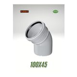 ÇİTAŞ FIRAT 100X45 AÇIK DİRSEK 3.2 MM KALINLIK PVC 45 DERECE