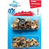 Çıtçıt 15 mm Kendin Yap Kiti, Mont, Giyim, Çanta, Deri için Çekiçle Uygulama Aparatları ve Gold Renk 15 Adet Alfa Çıtçıt Düğme Takım-Paslanmaz Pirinç