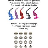 Çıtçıt makinesi, 1440 adet 15mm Paslanmaz Mont Çıtçıt, Kalıplarıyla Beraber.