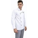 Çıtçıtlı Şef Ceket Aşçı Kıyafeti Chef Aşçı Forması - Beyaz