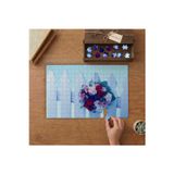 Çite Asılmış Çiçek Buketi Tasarımı 240 Parça Ahşap Puzzle Ahşap Kutuda MP00205
