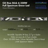 Citi 6 Duo Stick 320W Full Spectrum Grow LED Lamba - Beyaz