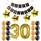 Çıtı Pıtı Store 30 Yaş Folyo Balon Happy Bırthday Banner Yazı Doğum Günü Seti Parti Seti