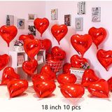 Çıtı Pıtı Store 8 Inç Kırmızı Kalp Balon Aşk Kırmızı Kalp Şeklinde Balon Düğün Nişan Sevgililer Günü Için 10LU