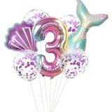 Çıtı Pıtı Store Deniz Kızı Renkli Balon Set 3