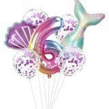 Çıtı Pıtı Store Deniz Kızı Renkli Balon Set 6