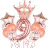 Çıtı Pıtı Store Rose Gold Kral Taç Doğum Günü Set - 9