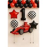 Çıtı Pıtı Store Yarış Araba Temalı Doğum Günü Parti Konsepti Yaş Balon Set - Kırmızı - Siyah - 1