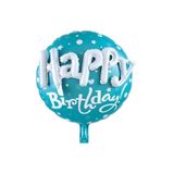 Çitipitistore 24 Inc 3D Yuvarlak Happy Birthday Folyo Balon, MAVİ