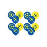 ÇITIPITISTORE Futbol Takımı Renkleri Top Baskılı 10'lu Balon, Sarı Lacivert