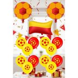 ÇITIPITISTORE Futbol Temalı Takım Taraftar Folyo Balon Seti, Sarı Kırmızı, Parti Malzemeleri
