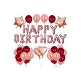 Çıtıpıtıstore Happy Bırthday Doğum Günü Balon Set, ROSE