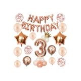 Çıtıpıtıstore Happy Bırthday Doğum Günü Balon Set Yaş, 3