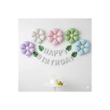 ÇITIPITISTORE Happy Birthday Folyo Set, Papatya Konsepti, 5 Adet Balon