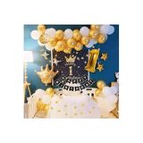 Çıtıpıtıstore Kral Taçlı Happy Bırthday -1- Yaş Gold Zincir Balon