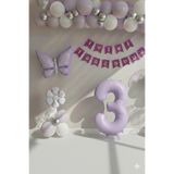 ÇITIPITISTORE Lila rakam kelebek papatya folyo balonlu doğum günü balon set